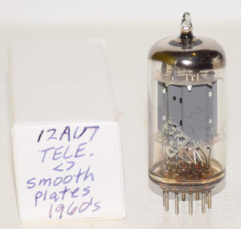 (!!!) (Best Value Single) 12AU7 Telefunken Germany <> bottom smooth plates used/tests like new 1960's (9.6ma/9.5ma)