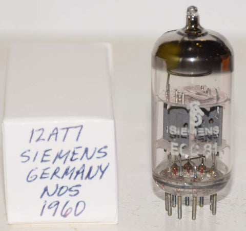 (!!!) (Recommended Single) 12AT7=ECC81 Siemens Halske Germany NOS 1960 (10.3ma/11ma)