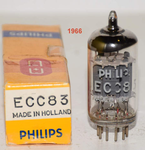 (!!!!) (Best Single 1966) 12AX7 Philips Holland NOS 1966 (Gm=1700/2100 and 1.2/1.7ma)