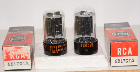 (!!!) (Best RCA Pair #2) 6BL7GTA RCA clear top side getter NOS 1966-1969 (38.5/39.5ma and 40.5/36.0ma)