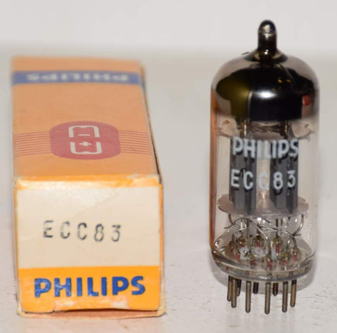 (!!!!!) (Best Single) 12AX7=ECC83 Mullard UK branded Philips ribbed plates NOS 1965 (1.0/0.9ma) (163 series)
