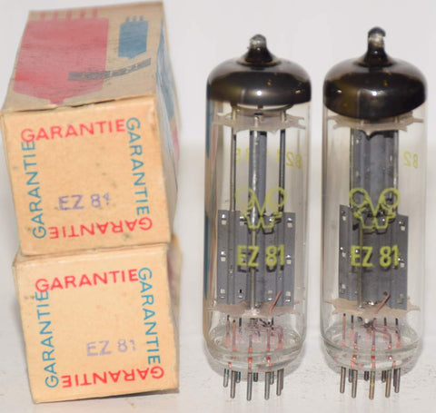 (!!!!) (Best Pair) 6CA4 RFT East Germany (Funkwerk) NOS 1970's (49/40 and 50/40 x 2 tubes) 1% matched