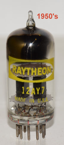 (!!!!) (Single) 12AY7 GE branded Raytheon black box plates 