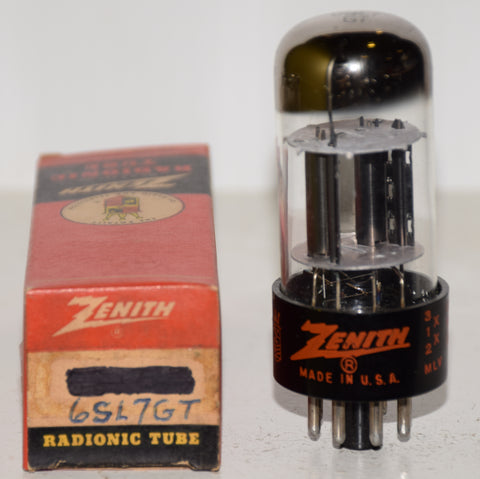(!!!!) (Best Single) 6SL7GT Sylvania NOS branded Zenith 1950's tall bottle (2.9/2.9ma) 1-2% section balance