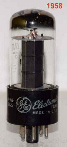 6V6GT GE black plate 