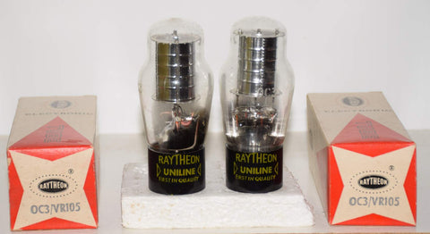 (!!!) (Best Pair) 0C3 Raytheon NOS 1960 era (argon)