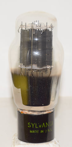 6A5G Sylvania 1940's used/good rattle inside base slightly tilted glass (74ma)