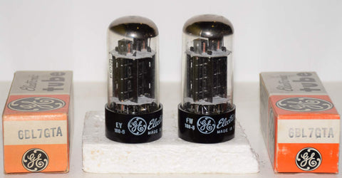 (!!!) (Best Pair) 6BL7GTA Sylvania branded GE NOS 1967-1968 (42.5/39.5ma and 40.2/43.2ma)