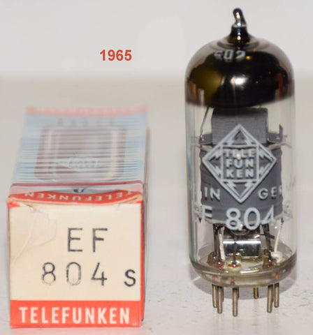 (!!!!) (Best Single) EF804S Telefunken Germany <> bottom NOS 1965 (2.9ma) (V72 / V76 preamp)