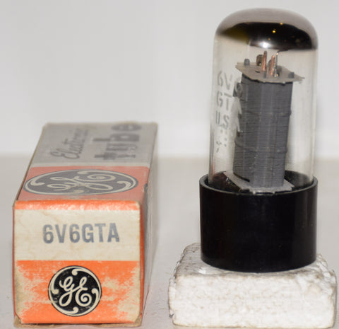 (!!!!!) (Best Value Single) 6V6GTA GE NOS 1960's slightly tilted plate and glass (41.5ma)