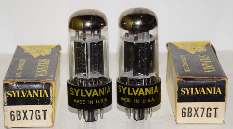 (!!!) (BEST PAIR) 6BX7GT Sylvania 