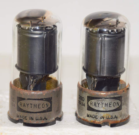 (!!!) (Best Pair) 6SH7GT Ken Rad 1950's rebranded Raytheon NOS 1970 (10ma and 10.4ma) (same Gm)
