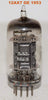 (!!!) (Best Single 1953) 12AX7 GE gray ribbed plates 