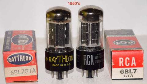 (!!!!) (BEST PAIR) 6BL7GTA GE branded RCA/Raytheon
