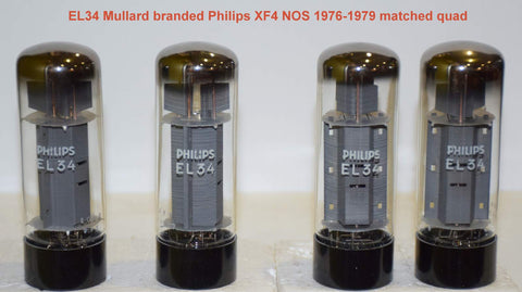 (!!!!) (Best Quad #1) EL34 Mullard branded Philips XF4 single 