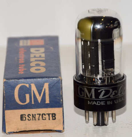 (!!) (Best Single #2) 6SN7GTB Sylvania branded GM DELCO chrome top NOS 1957 (8.0ma/7.6ma) (High Gm)