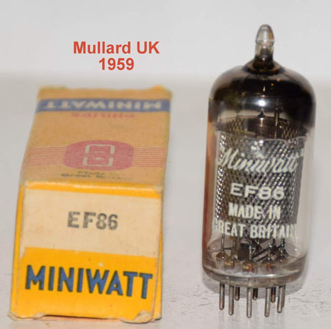 (!!!!) (Single) EF86 Mullard UK branded Miniwatt 