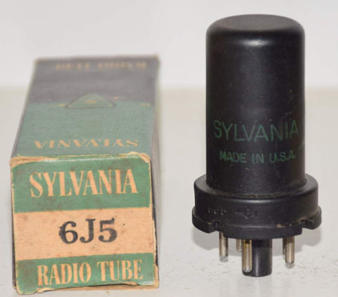 6J5 Sylvania metal can NOS 1951 (8.8ma)