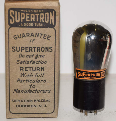 (!!) (Single) 201A=UV-201-A Supertron Hoboken New Jersey NOS 1926 (2.5ma) (good Gm)
