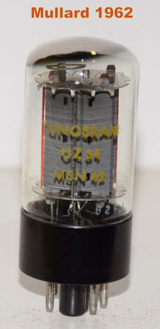 (!!!!) (Best Value Single) GZ34 Mullard NOS rebranded Tungsram NOS 1972 (54/40 and 60/40)