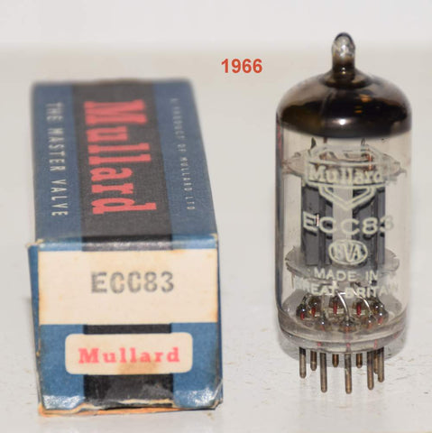 (!!!!!) (Best Mullard 1965) 12AX7=ECC83 Mullard UK ribbed plates NOS 1965 copper grid posts (1.3/1.1ma) (same Gm)
