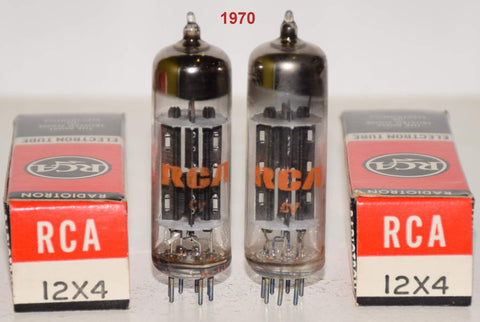 (!!) (Pair) 12X4 RCA black plates NOS 1970 (44-47/40 and 44-47/40)
