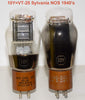 (!!) (Best Pair) 10=VT-25 Sylvania and Sylvania branded Tungsol NOS 1940's (26.5ma and 29ma)