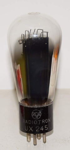 (!!) UX-245 RCA Radiotron Balloon used/good 1930's slightly pitted base (29ma)