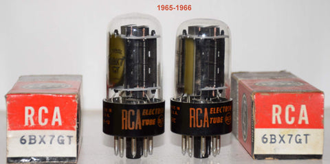 (!!!!) (Recommended Pair) 6BX7GT RCA NOS 1965-1966 (61.5/54ma and 49.2/58ma)