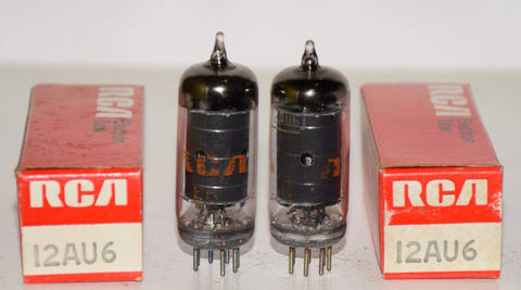 (!) (Pair) 12AU6 RCA NOS 1973 (10.6ma and 10.0ma)