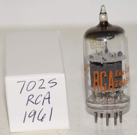 (!!!!) (Best Single) 7025 RCA gray pinched plates tests like new 1961 (Gm=1600/1700 and 1.2/1.3mA) (recommended for V1 guitar amp)