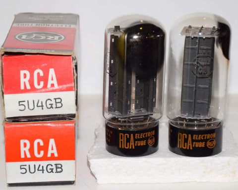 (!!!!) (Recommended Pair) 5U4GB RCA NOS and like new 1962 (56-58/40 and 56-58/40)