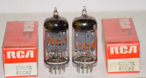 (!!!!) (Best Pair #1) 12AU7A RCA USA NOS 