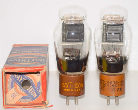 (!!!!) (Best Pair) 10 GE branded Raytheon and GE NOS 1940's (24ma and 27ma) (same Gm)