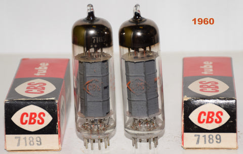 (!!!!) (Recommended Pair) 7189 CBS gray plate NOS 1960 (42.5ma and 41.5ma)