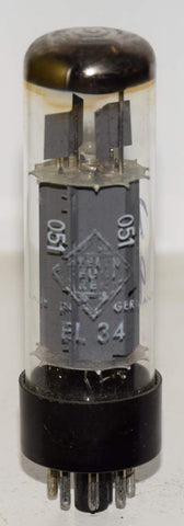 (!!!) (SINGLE) EL34 RFT East Germany branded Telefunken used/good 1972 (76ma)