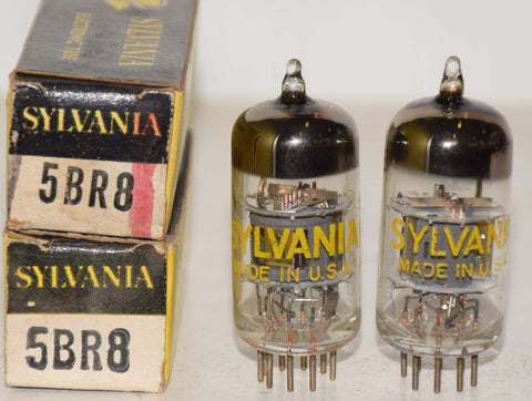 (PAIR) 5BR8 Sylvania NOS 1960's