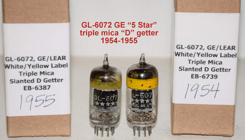 (!!!!!) (Best Overall Pair) GL-6072 GE 5 star triple mica black plates 