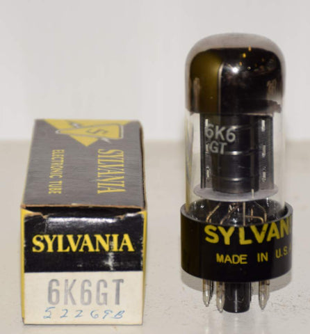 6K6GT Sylvania black plate NOS 1960's (37ma)