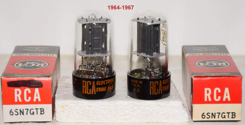 (!!!!) (Best Pair) 6SN7GTB RCA NOS 1964-1967 (10/9.8ma and 10/9.8ma) 1-3% matched (sweet and smooth sound)