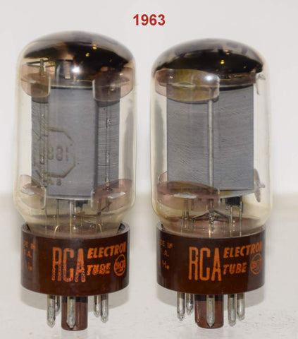 (!!!!) (Best Pair #3) 5881 Tungsol branded RCA used/good 1963 (60ma and 62ma)