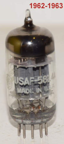 (!) (Single) USAF-5814A=12AU7WA GE triple mica like new 1962-1963 (11.4/12.0ma) (same Gm)
