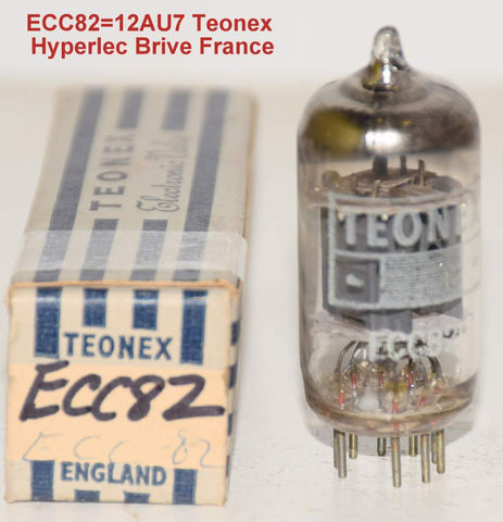 (!!) (Mullard clone) 12AU7 Teonex Hyperlec Brive France (Holland clone) NOS 1970's (9.2/9.5ma)