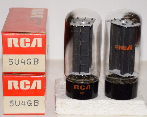 (!!!!) (BEST PAIR #1) 5U4GB RCA NOS 1972-1975 era (59-60/40 and 60-60/40) 1-2% matched (best sound)