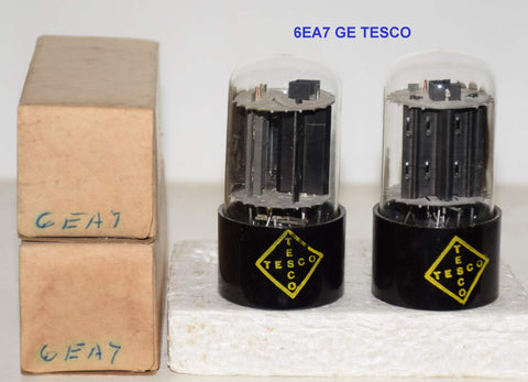 (!!!!) (Best Pair #1) 6EA7 Tesco by GE NOS 1960's (2.1/45ma and 2.1/43ma)
