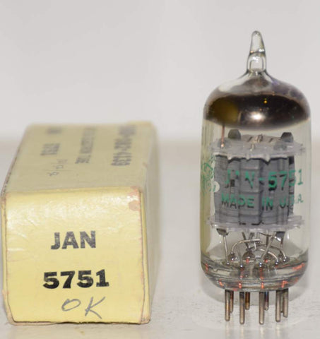 (!!!) (Single) JAN-5751 GE 5 Star NOS 1969 (2.2/2.4ma)