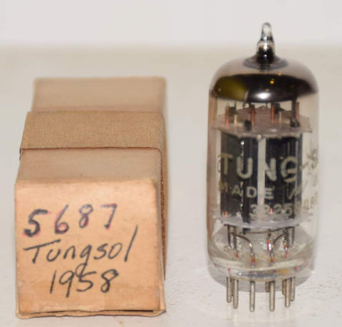 (!!!) (Best Single 1958) 5687 Tungsol black plates 