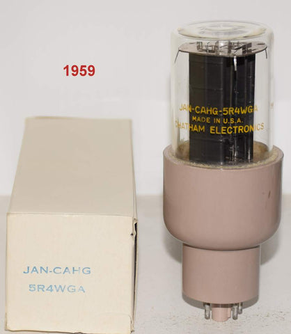 JAN-CAHG-5R4WGA Chatham by Tungsol NOS 1959 (55/40 and 64/40)