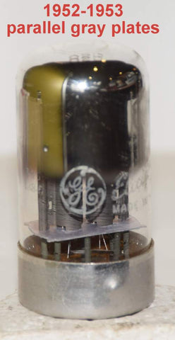 (!) 7F7 Sylvania rebranded GE parallel round gray plates used/good 1952-1953 (1.9/2.3ma)