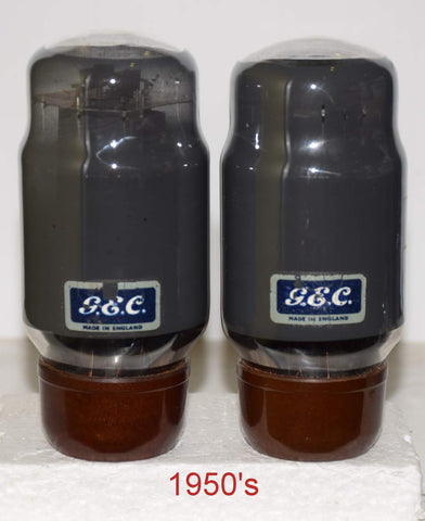 (!!!!) (BEST PAIR 1950's) KT66 GEC UK coated glass same date codes like new 1950's (67ma and 71.5ma)